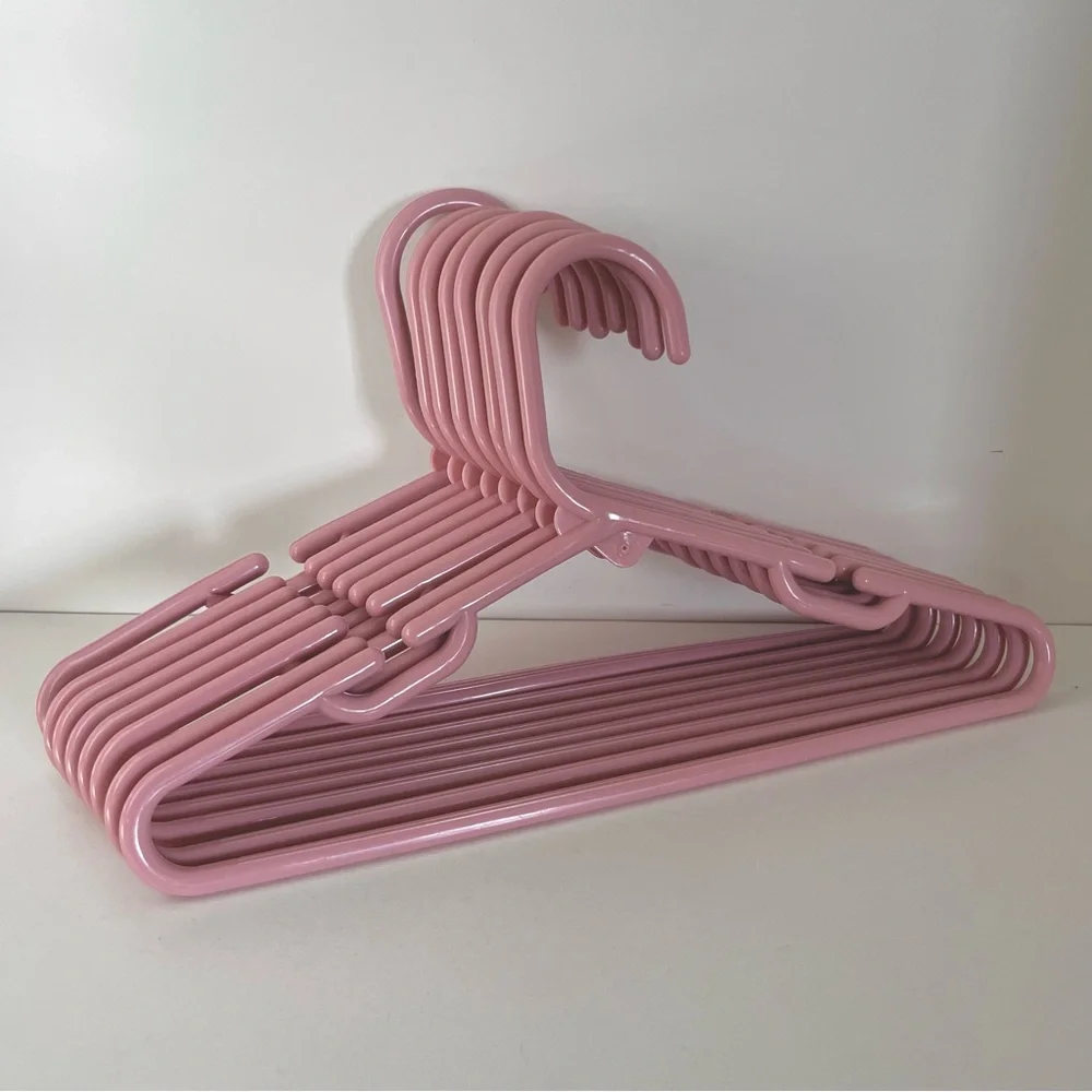 Hold Vintage dusty rose narrow shoulders 12” hangers set of 8